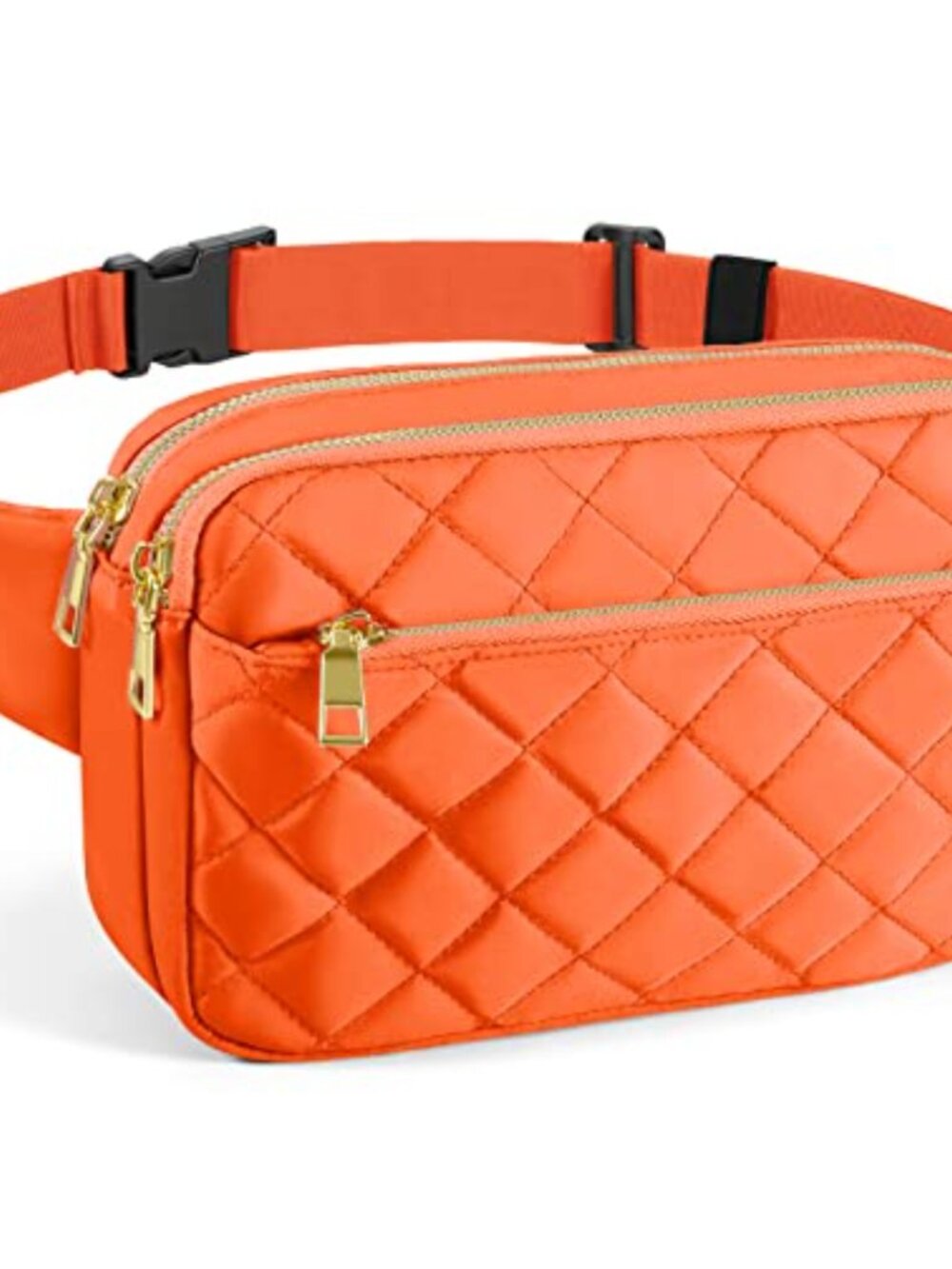 Fanny Pack Waist Bag 3 Zip Pockets Adjustable Waterproof Polyester